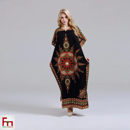 Elegant Moroccan Ladies Dress 100% Cotton - Friendly Morocco